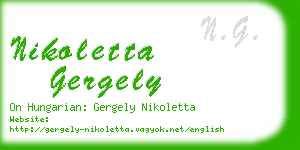 nikoletta gergely business card